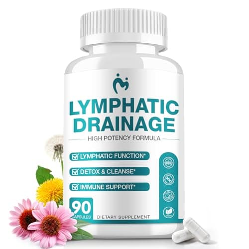 MOSRAY Lymphatic Drainage Supplements - Lymphatic Drainage Capsule for Detox & Cleanse, Immune Support - Natural Herbal Blends with Dandelion, Burdock, Cleavers & Echinacea, 90 Capsules - Image 1