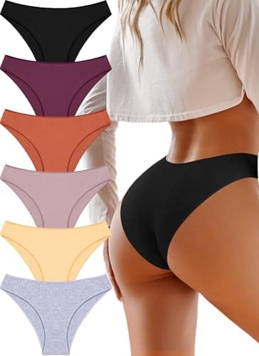UNDER THE SEA Cotton Underwear for Women 6 Pack Sexy Bikini High Cut Breathable Ropa interior mujer calzones para no organic - Image 1