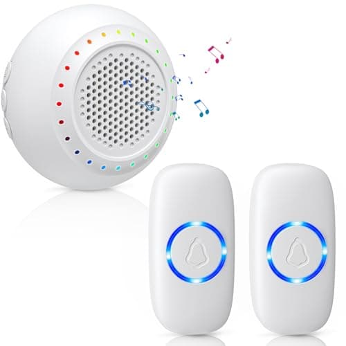 Doorbell Wireless Classroom Doorbell - PHYSEN Door Bells Ringer Chimes Wireless - Operating at 1000ft Range, 48 Ringtones, 4 Volume Levels, LED Flash - Waterproof Wireless Doorbells for Home Kids Room - Image 1
