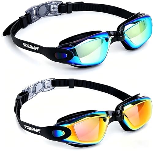 Vorshape Swim Goggles Swimming Goggles 2 Pack, Anti Fog No Leaking UV Protection Clear Vision Pool Goggles for Adult Men Women Youth 