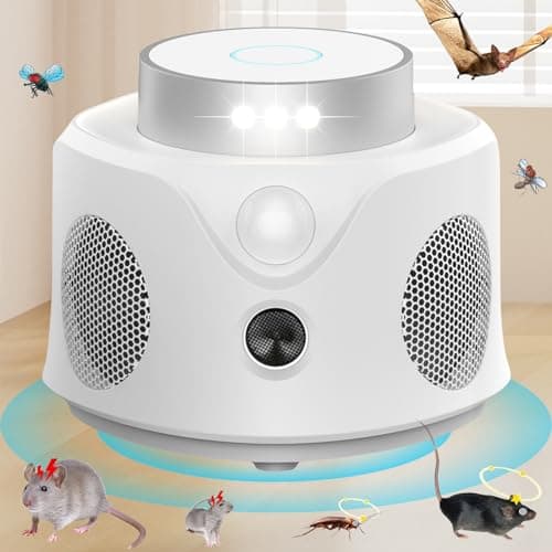 Mouse Repellent Ultrasonic Plug in, 2026 Upgraded Mice Repellent Indoor Ultrasonic Pest Repeller, 360° Ultrasonic Rodent Repellent with PIR Sensor & LED Strobe Light for Indoor - Image 1
