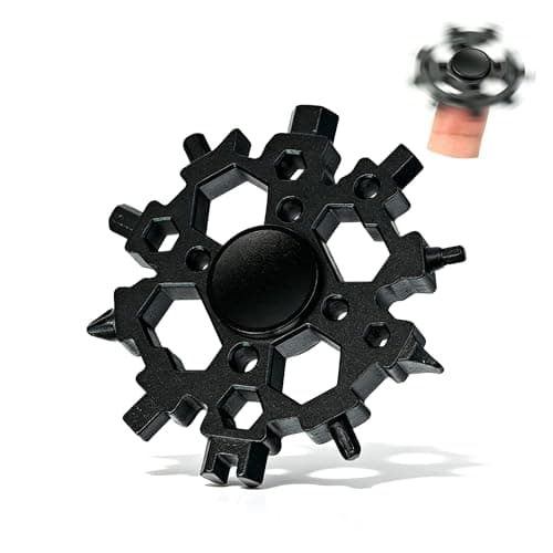Snowflake multi tool with Fidget Spinner, Allen Wrench for Home | Office | Bike Maintenance, T20 | Flat Head Screwdriver, Bottle Opener, Practical Gift for Men, Father's day | Birthday - Image 1