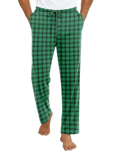 Ekouaer Mens Pajama Pants Lounge Pants with Pockets Soft Sleep Pants Loose Fit Pj Bottoms with Drawstring S-XXL - Image 1