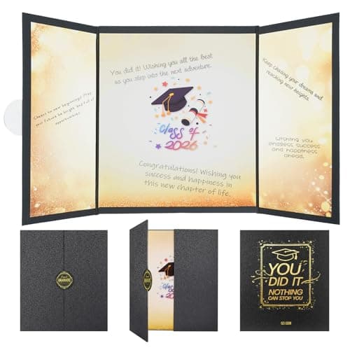 Goherii Graduation Guest Book Graduation Party Decorations Class of 2026, Large Graduation Card for 2026 College High School Happy Graduation Gift, Congrats Grad Signature Book Party Favors Supplies, Black - Image 1