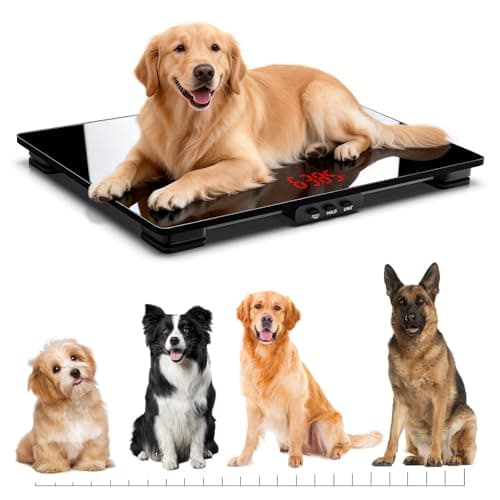 Dog Scale, 220lb Max / 0.02lb Accuracy Pet Scale, 25.6" x 17.7" Wide Platform Dog Scales for Large Breed, Built-in Smart Hold & Tare Function, 3 AAA Batteries Included - Image 1