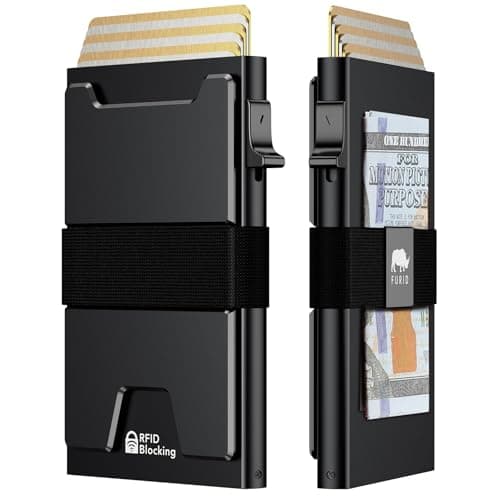 furid Smart Card Wallet for Men Slim: Minimalist Wallet For Men - RFID Blocking Pop Up Front Pocket Wallet, Metal Wallet 11 Card Holder - Image 1