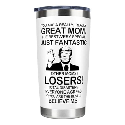 MFGNEH Gifts for Mom from Daughter,Son,Christmas Birthday Gifts for Mom,New Mama Gift,Grandma,Nana,Wife Women,Funny Mothers Day Mama Gift,20oz White Stainless Steel Tumbler Mug - Image 1