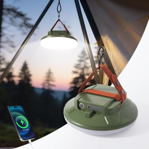 CREATE BRIGHT Camping Lights 9000mAh Rechargeable LED Lantern, Outdoor Camping Lantern with 4 Light Modes & Tripod Mount , Tent Light for Emergency, Photography, Repair, Hurricane - Image 1
