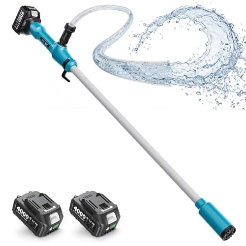 SEESII Cordless Stick Water Pump 2.2" Head, Battery Powered Diesel Transfer Pump 1-Hour Runtime, 720GPH & 16FT Lift Portable Submersible Utility Pump for Pool Garden Pond Boat Basement RV Rain Barrels - Image 1