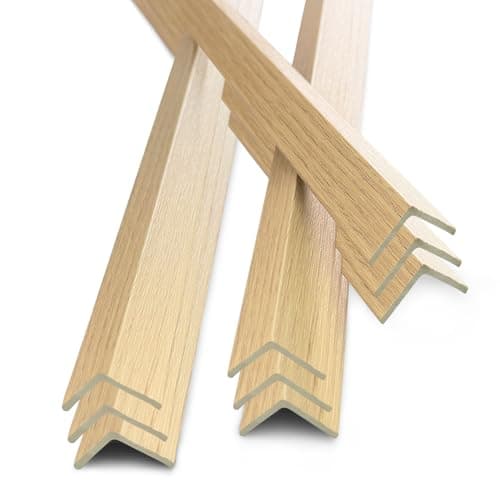 9Pcs 48" Wall Corner Protector,Pre-Cut Wall Corner Protector Guard Protection,Wood Grain Corner Trim for Door,Window Frames,Wooden Wall Edges(9Pcs-Oak) - Image 1