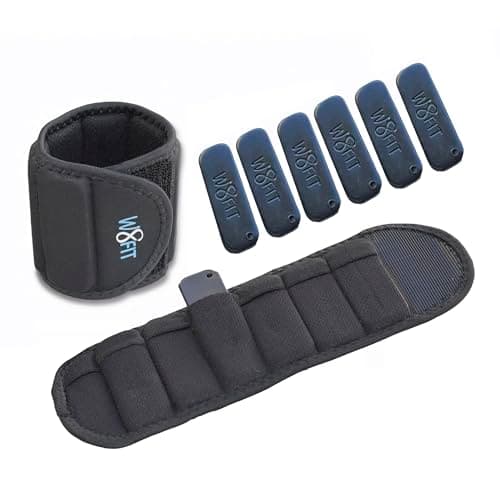 W8FIT Adjustable Wearable Wrist Arm Weights for Walking, Fitness, and Physical Therapy (2.5 LBS SET 1.25 LBS each) SMALL 4-6 inches