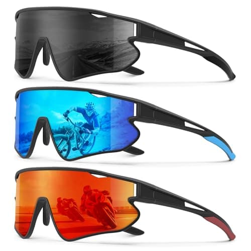 KALIYADI Mens-Sunglasses Polarized Sports Sunglasses: Cycling Sun Glasses Women UV400 Protection for Running - Image 1