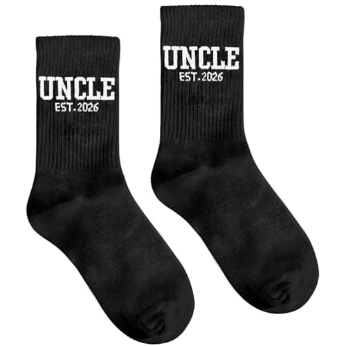 FUIPET Uncle EST 2026 Socks - Promoted to Uncle Pregnancy Announcement Gift, Birthday Gifts for Best Uncle Ever - Image 1