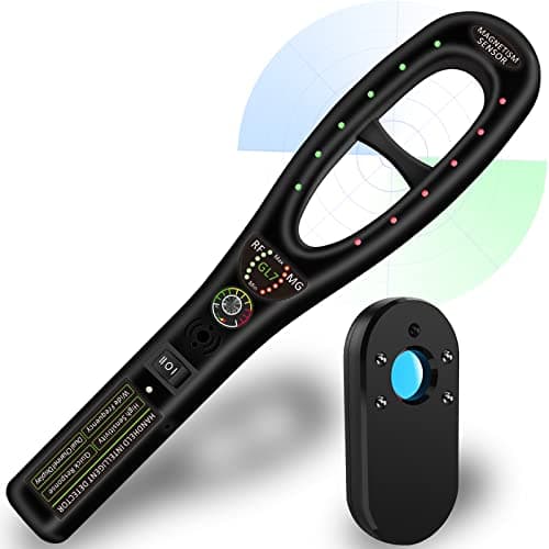 KEULGOUL Hidden Camera Detector, RF Signal Detector, Camera Finder and Magnetic Field Detector, Portable Bug Detector Privacy Scanner for Hotel Room, Home, Office, Travel and Car