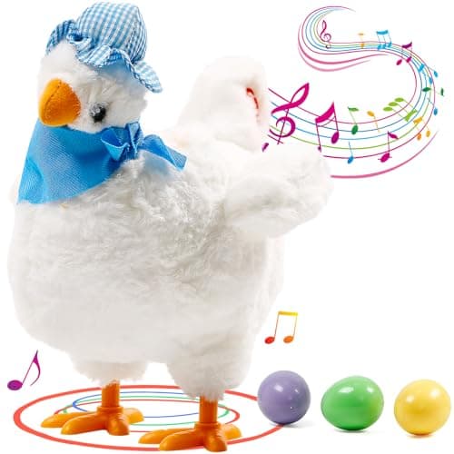 dgdgcool Easter Toys Chicken Laying Eggs Electric Chicken Stuffed Animal Dancing Toy Stuffed Plush Toy with Music - Image 1