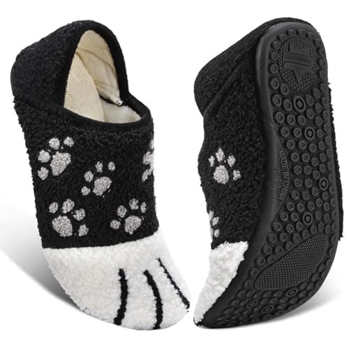 ATHMILE House Slippers for Women Men Indoor Barefoot Slippers Socks Furry Slip on House Shoes Cozy Comfy for Home Bedroom Travel - Image 1