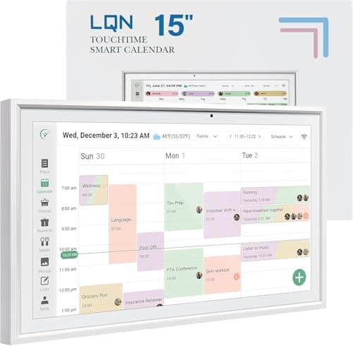 Digital Calendar 15.6 Inch Smart Electronic Family Planner with Chore Chart Display, IPS HD Touch Screen with WiFi App Control, Share Photos, Videos and Sound Reminder, Desk Calendar Refills - Image 1