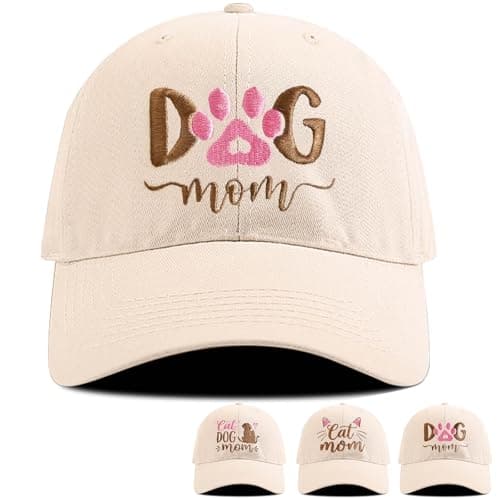 Skdgih Dog Mom Gifts for Women, Adjustable Embroidered Dog Mom Hat for Dog Lovers - Image 1