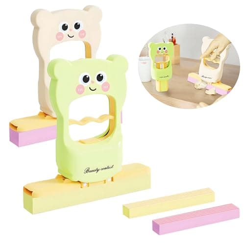 2-Pack Cute & Colorful Mini Foldable Desktop Mop Set for Kids - Fun, Portable Cleaning Tool for Kitchen Counters, Tables & More, Includes 2 Extra Sponge Heads - Image 1