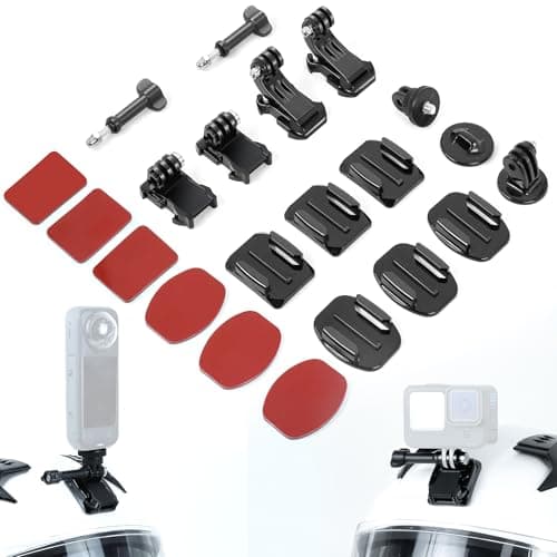 NexAmeri Helmet Adhesive Bracket Installation kit for gopro Helmet mounts (25-in-1), Compatible with GoPro Hero 13 12 11 10 max 9 8 7 6 5 Session DJI osmo insta360 Helmet Mount AKASO Action Cameras. - Image 1