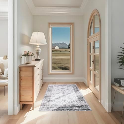 Voyantek 2x3 Area Rugs for Living Room,Ultra Soft Faux Wool Rugs for Bedroom,Dining Room,Non-Slip Backing Washable Rugs,Stain Resistant Home Decor Rug (Grey, 2' x 3') - Image 1