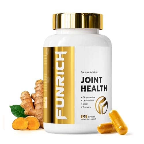 FUNRICH Glucosamine Chondroitin MSM 2100mg- Joint Support Supplement for Women and Men with MSM, Turmeric & Boswellia, for Cartilage, Joint Comfort and Flexibility - 120 Capsules - Image 1