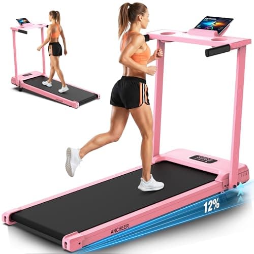 FUNMILY Incline Walking Pad Treadmill with Handle Bar, Folding Treadmills for Home Small, 3.5HP Portable Treadmill with Desk, 350 lbs Weight Capacity, Walking Pad with Remote Control and LED Display - Image 1