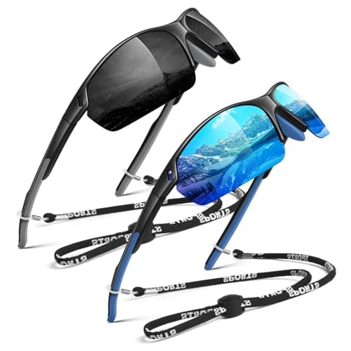 WEAROYO Polarized Sunglasses Men Womens,Flexible TR90 Semi Rimless Frame,Wraparound UV400 Sports Sun Glasses Running Fishing - Image 1