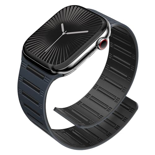 EVIE BAND Magnetic Watch band Compatible with Apple Watch for Men Women 44mm 45mm 46mm 49mm 42mm 41mm 40mm 38mm, Silicone Sport Strong Strap for iWatch Series 11 Ultra 3 Ultra 2 Se 10 9 8 7 6 5 4 1 - Image 1