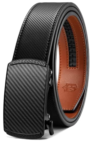 Zitahli Ratchet Belts for Men,Adjustable for Gift mens belt Leather For Dress and Casual,Hiding Tail-Trim to Fit,Men's Accessories 30"-36" - Image 1