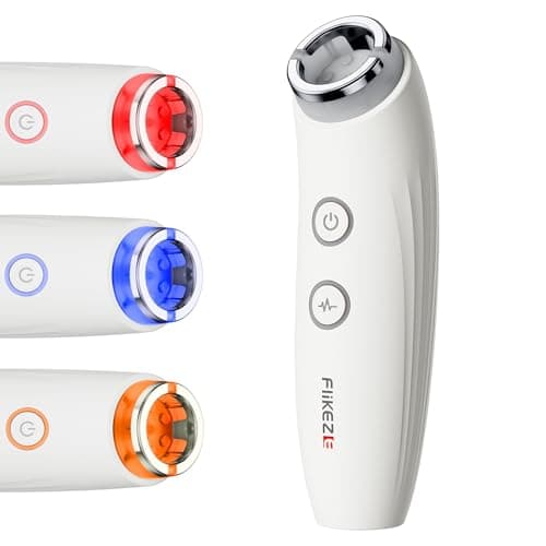 FliKEZE Red Light Therapy Device for Face and Neck, 3-in-1 Microcurrent & Vacuum Facial Massager, Skin Tightening, Firming and Anti-Aging Skincare Tool (White) - Image 1