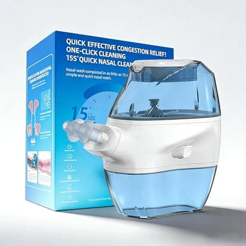 Nasal Irrigation System - Saline Nasal Rinse Kit with 1 Nose Cleaner and 35 Salt Pods,Nasal Washer for Congestion & Sinus Care(Blue) - Image 1