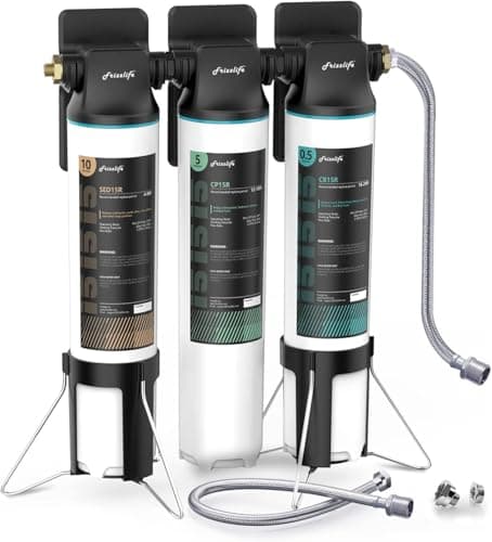 Frizzlife TW15 Under Sink Water Filter System, NSF/ANSI 53&42 Certified Elements, Reduce 99.99% Lead, Chlorine, Chloramine, Fluoride, Bad Taste & Odor, Direct Connect, 0.5 Micron, USA Tech Support - Image 1