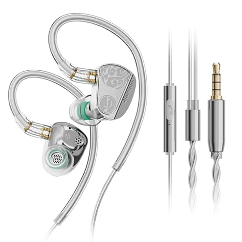 BirdDance Z3 Wired Earbuds with Microphone, Dual Dynamic Drivers HiFi in Ear Monitor, HD Call Balanced Sound Metal IEM for Music, Gaming, Commute, 3.5mm Jack - Image 1