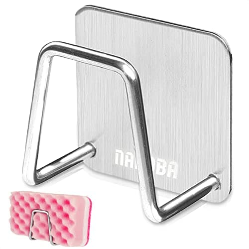 Stainless Steel Sponge Holder for Kitchen Sink – Compact & Durable Kitchen Sink Sponge Holder – Easy to Install, Keeps Item Dry, Saves Storage Space | Suitable for Metal, Glass, Ceramic, Wood & More - Image 1
