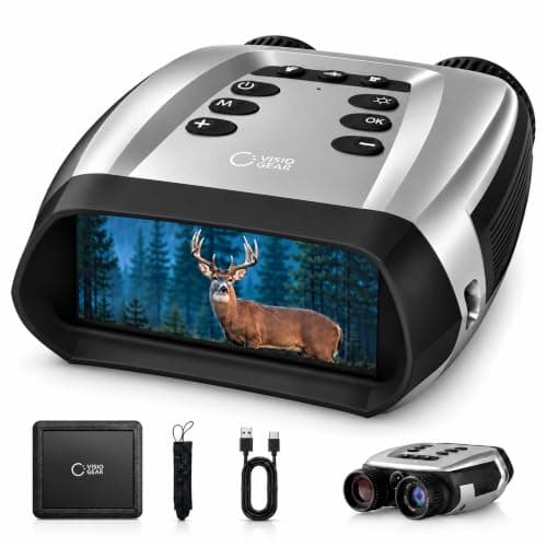 VisioGear Night Vision Binoculars - Night Thunder X3 4K Night Vision Goggles for Adults, AI Color Mode, 2000ft Range, 5000mAh Battery, 32GB Card for Camping & Security - Image 1