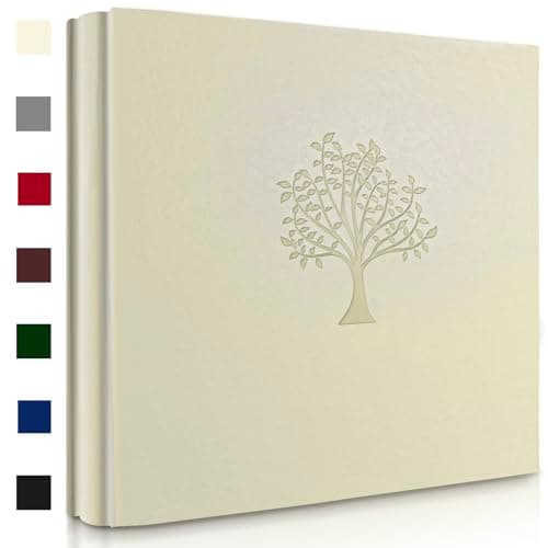 ROHODWELL Photo Album 4x6 600 Pockets Slip In, Extra Large Capacity PU Leather Cover Picture Album, Holds Horizontal & Vertical Photos for Family Wedding Baby Anniversary Christmas Gift (Ivory) - Image 1