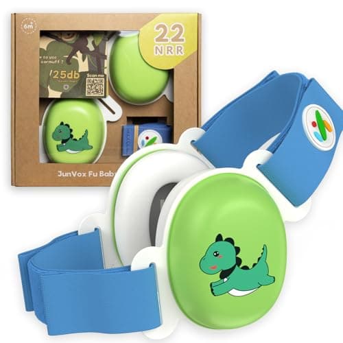 25dB NRR Noise Cancelling Baby Earmuffs - CPC & CE Certified, Ultra Lightweight Adjustable 6+ Months Infants - Protect Sleep & Hearing for Airplanes, Concerts, Outdoor Trips - Baby Travel Essentials - Image 1