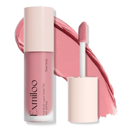 Exmiloo Liquid Blush – Natural Matte Blush for Cheeks, Long-Lasting Buildable Matte Blush Liquid for Everyday Looks, Vegan & Cruelty-Free, Sheer Nude - Image 1