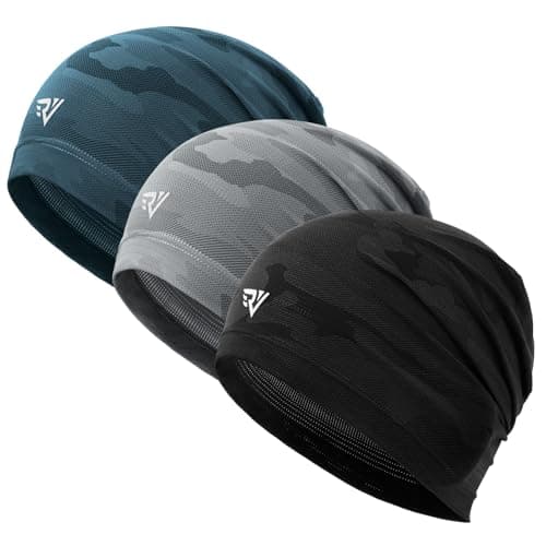 3Pcs Cooling Skull Caps for Men Women – Lightweight Breathable Helmet Liner for Cycling Hard Hat, Quick Dry Beanie Running Cap for Daily Wear - Image 1