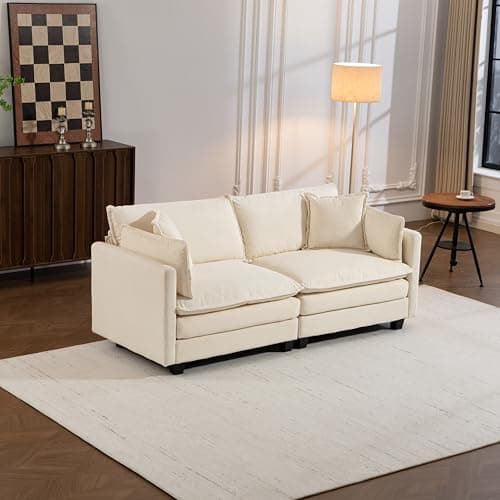 Fachmaih Sectional Loveseat Cloud Couch Modular Sofa Deep Seat Couches 78" Modern Cloud Couch with Pillow for Living Room, Bedroom and Apartment - Image 1