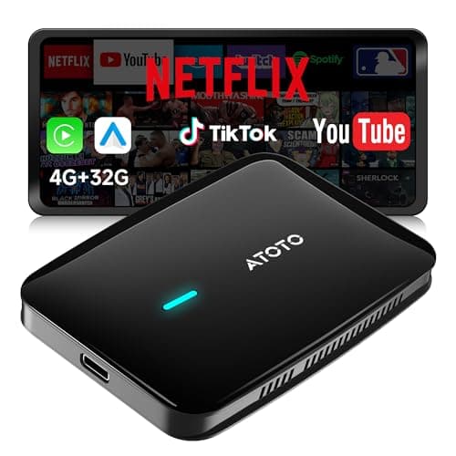 ATOTOSELECT Wireless CarPlay Adapter, Magic AI Box with Dual-WiFi Stability, 4GB+32GB Enjoy Video & Music Apps, Navigation, AI Voice, Plug & Play for Factory Wired CarPlay - Image 1