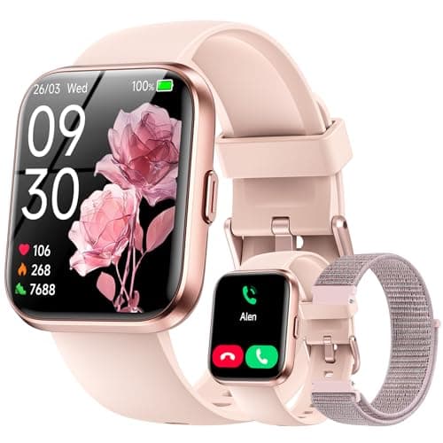 Smart Watches for Women, 1.85" HD Alexa Smart Watch for Android Phones & iPhones with Calls/Messages/Reminders, 3ATM 120+ Sport Modes Fitness Tracker Watch for Women with Heart Rate/Sleep/SpO2 Monitor - Image 1