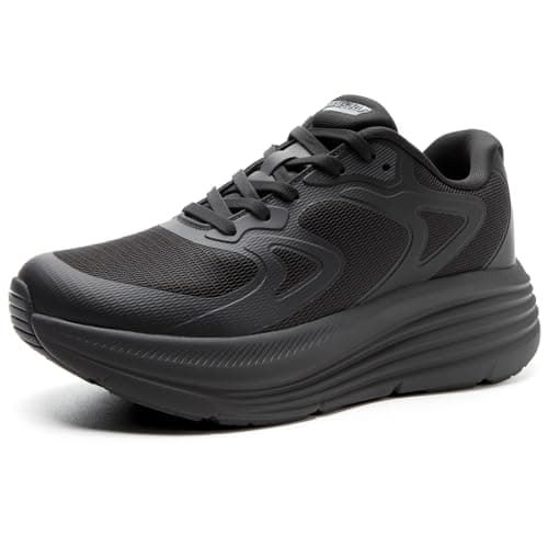 ALEADER Womens Walking Shoes, Non Slip Work Shoes, Tennis Running Shoes for Women Zapatos para Mujer All Black Size 10 - Image 1