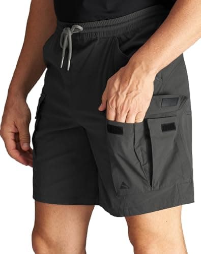 CHRONOLINE Men’s Stretch Utility Shorts Water-Repellent Lightweight Quick Dry UPF 50+ Sun Protection Hiking Golf Shorts, Smoke Gray, 34 - Image 1