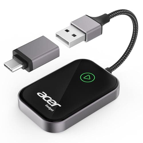 Acer Gadget CarPlay Wireless Adapter for Apple — iPhone Wireless Apple CarPlay Wireless Adapter Upgrade Wired CarPlay to Wireless for Seamless Music Navigation Calls and Messages - Image 1