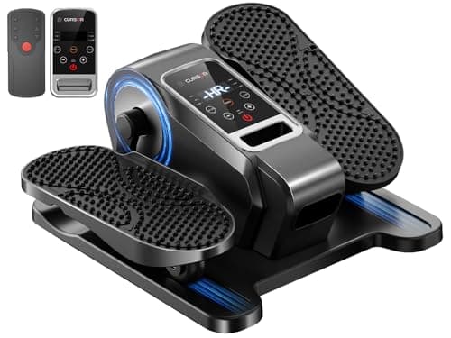 Under Desk Elliptical Machine, Electric Seated Pedal Exerciser, Quiet Leg Exerciser While Sitting for Seniors, Mini Portable Leg Exercise Machine with Remote, Adjustable 12-Speeds, Manual & Auto Mode - Image 1