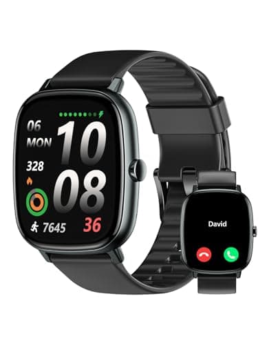 Smart Watches for Men Women with GPS Built-in, Answer/Make Calls, 1.95" Smartwatch for iPhone/Android Phones, Fitness Watch with Heart Rate/Sleep Monitor 100+ Sports Modes IP68 Waterproof (Black) - Image 1