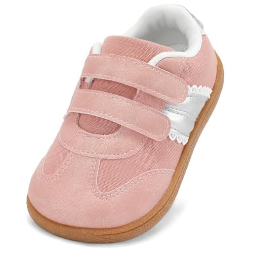 STEP QUEEN Toddler Sneaker Wide Toe Box Barefoot Shoe Zero Drop Gilrs Sneakers Walking Tennis Shoes Rose Pink Toddler 8 - Image 1