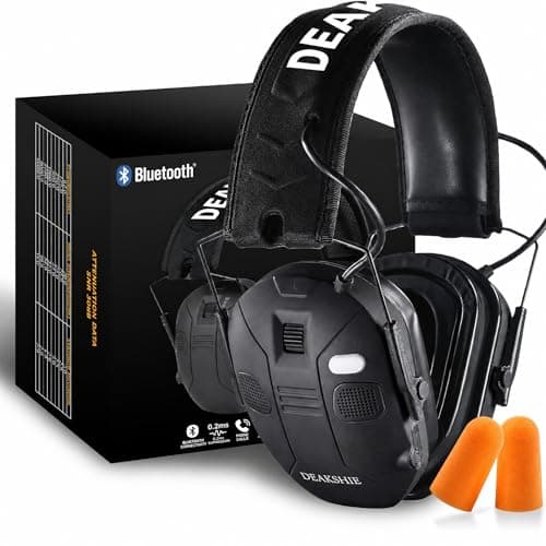 DEAKSHIE Electronic Shooting Ear Protection with Bluetooth, 6X Sound Amplification, 4-Mic 360° Hearing Enhancement, 30dB SNR, Gel Ear Pads for Long Range Comfort – Gun Range & Hunting - Image 1